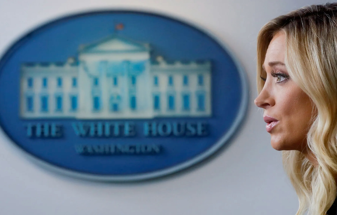 Kayleigh McEnany, White House press secretary (Photograph: Carlos BarrÃ­a/Reuters)